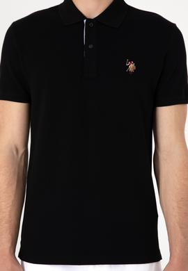 Erkek Slim Fit Polo Yaka Siyah Tişört - 50310669009