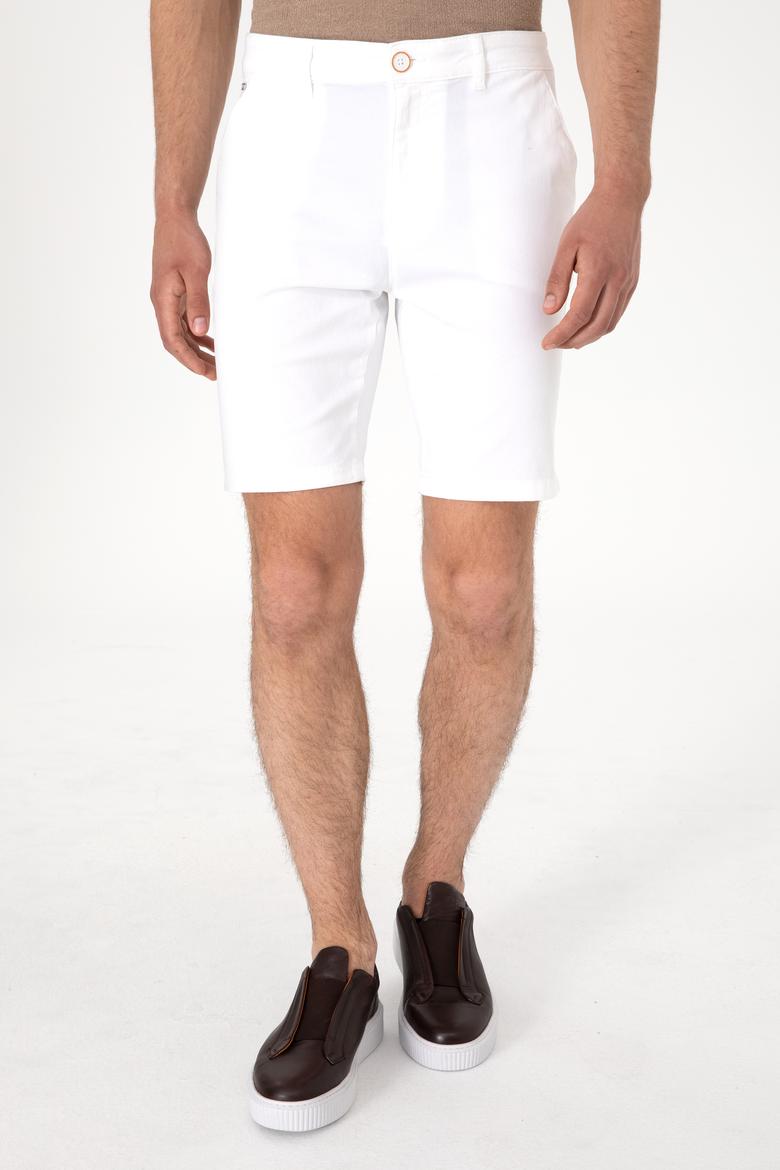 Erkek Beyaz Dokuma Şort - 50299192003
