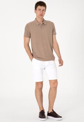 Erkek Beyaz Dokuma Şort - 50299192003