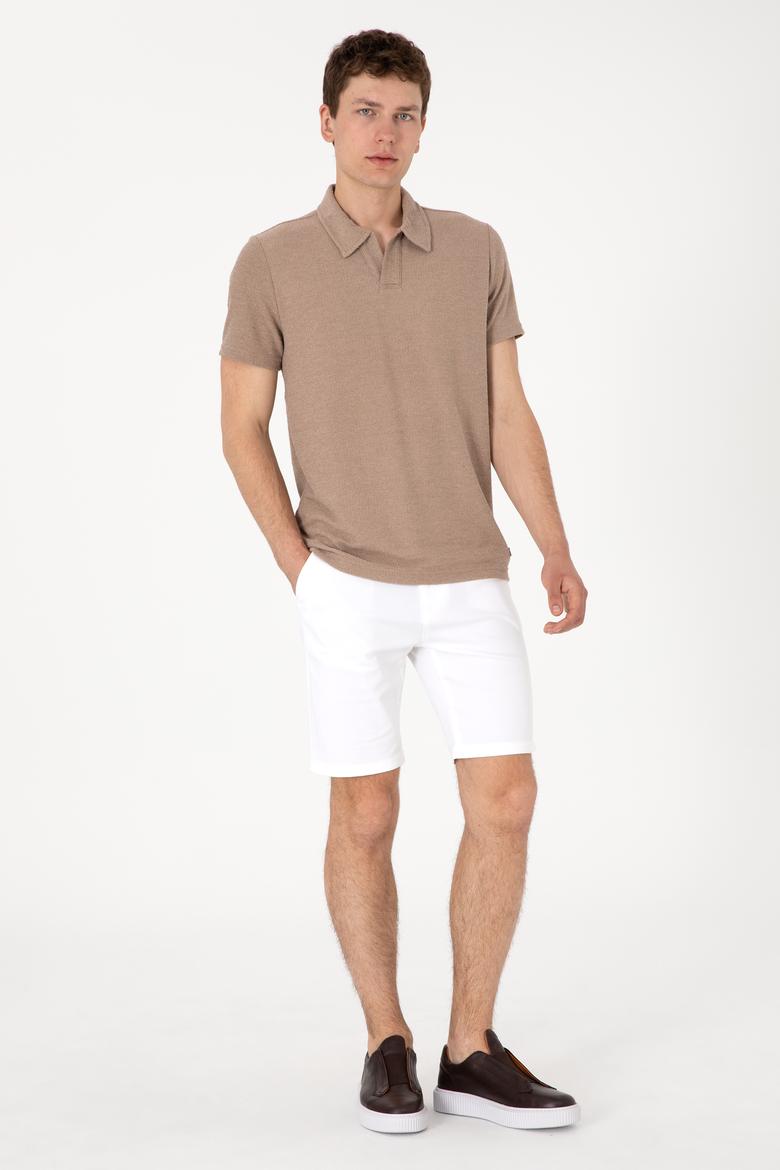 Erkek Beyaz Dokuma Şort - 50299192003