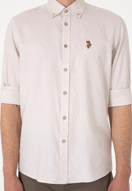 Erkek Taş Uzun Kollu Basic Gömlek - 50297981061