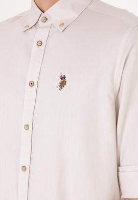 Erkek Taş Uzun Kollu Basic Gömlek - 50297981061