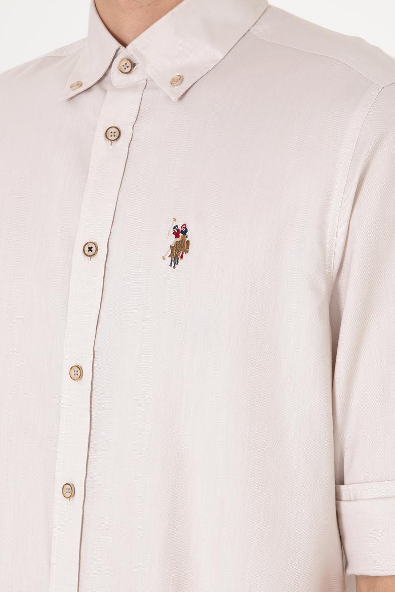 Erkek Taş Uzun Kollu Basic Gömlek - 50297981061