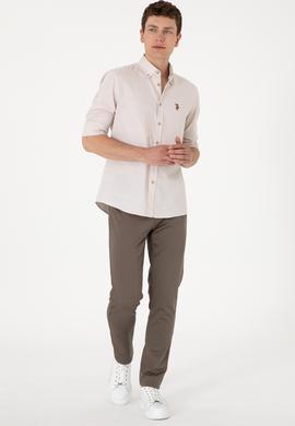 Erkek Taş Uzun Kollu Basic Gömlek - 50297981061