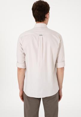 Erkek Taş Uzun Kollu Basic Gömlek - 50297981061