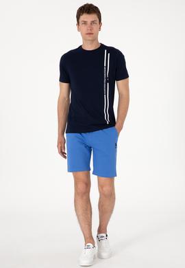 Erkek İndigo Örme Şort - 50298062090