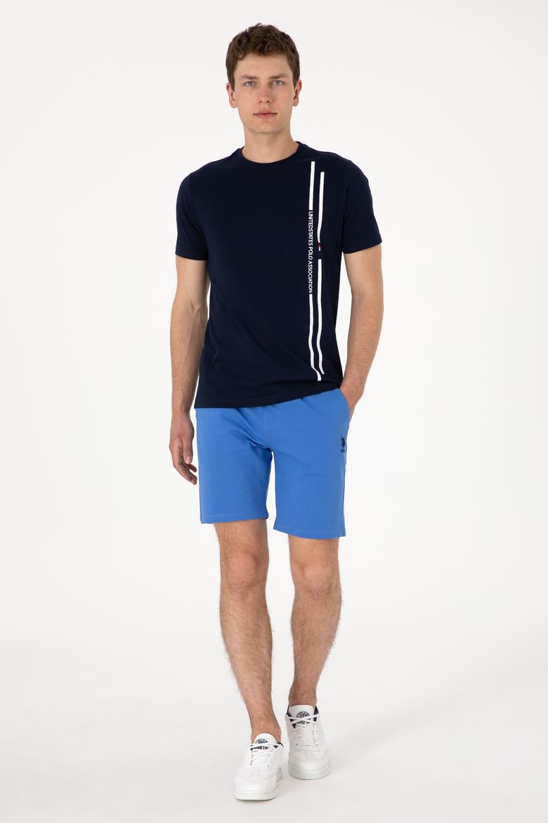 Erkek İndigo Örme Şort