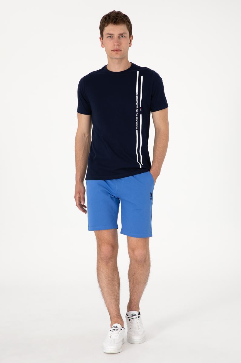 Erkek İndigo Örme Şort