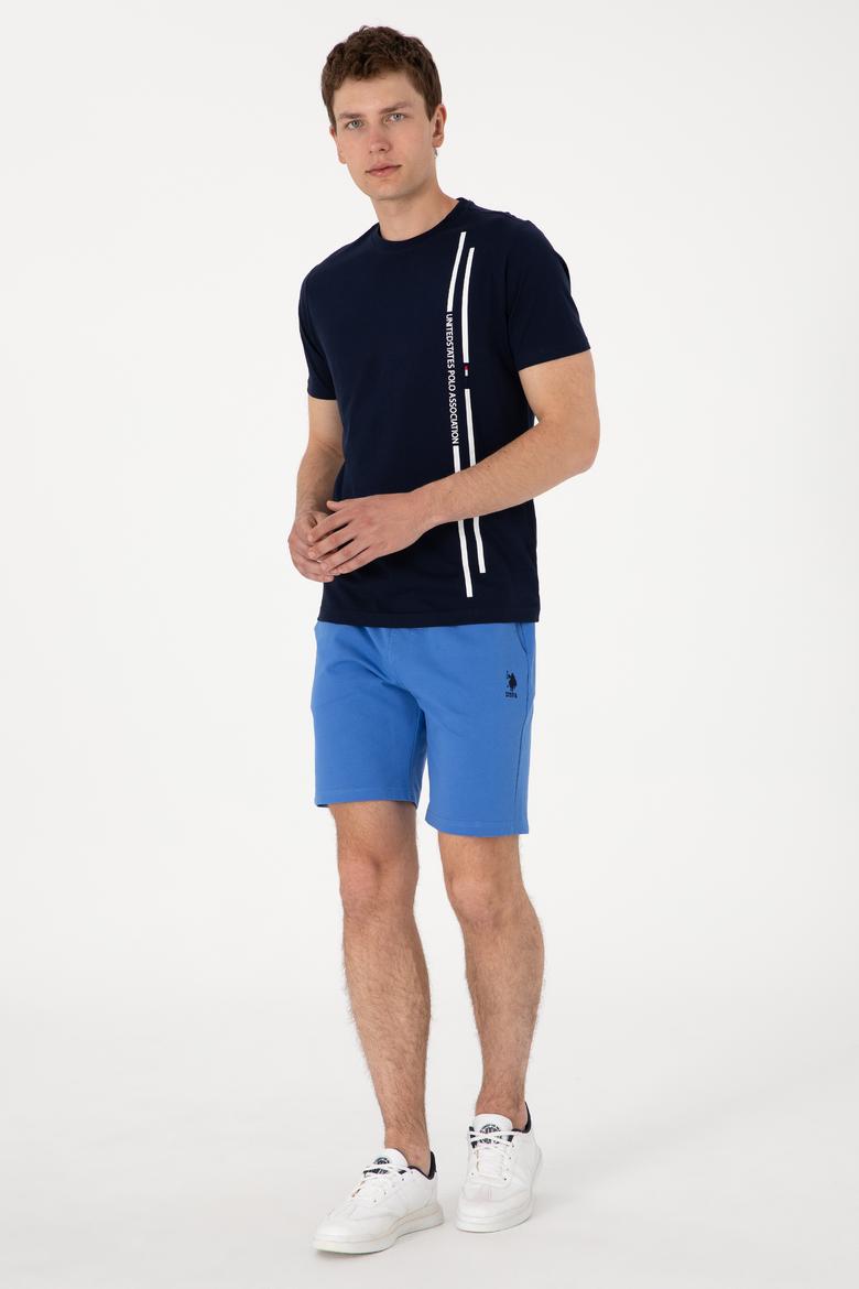 Erkek İndigo Örme Şort - 50298062090