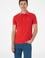 Erkek Slim Fit Polo Yaka Kırmızı Yıkamalı Basic Tişört