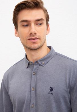 Erkek Gri Gömlek Yaka Sweatshirt - 50209960010