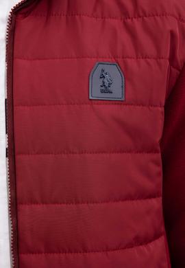 Erkek Bordo Dik Yaka Fermuarlı Sweatshirt - 50209961018