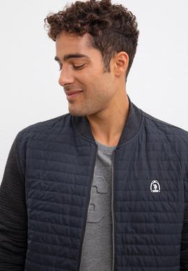 Erkek Antrasit Dik Yaka Fermuarlı Sweatshirt - 50209963011