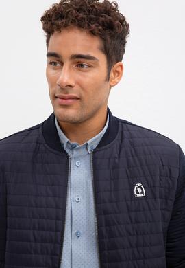 Erkek Lacivert Dik Yaka Fermuarlı Sweatshirt - 50209963031