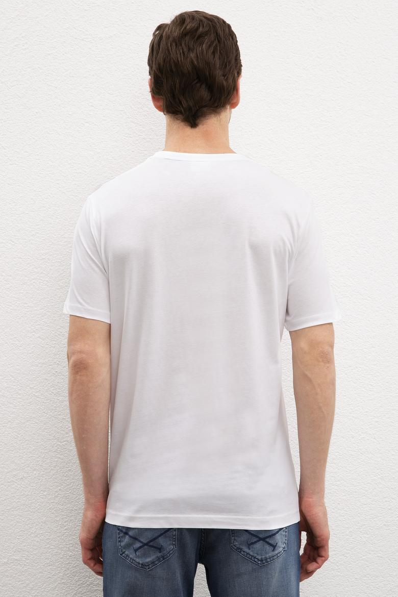 Erkek Beyaz Basic Tişört - 50216452010