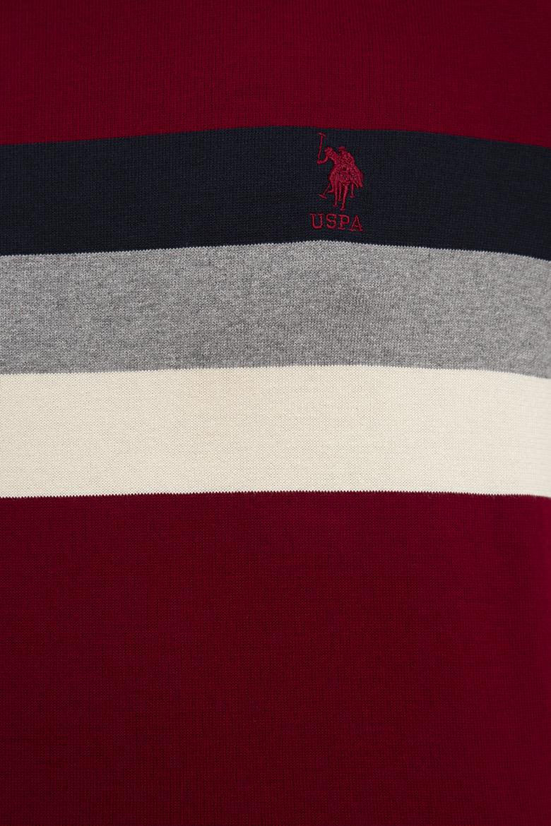 Erkek Bordo Bisiklet Yaka Triko Kazak - 50229180019