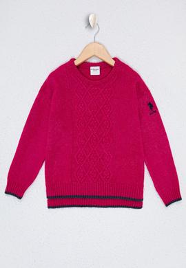 Kız Çocuk Fuşya Kazak - 50224468014