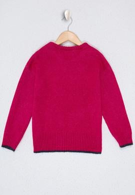 Kız Çocuk Fuşya Kazak - 50224468014