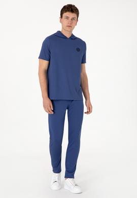 Erkek Regular Fit Bisiklet Yaka Açık Lacivert Tişört - 50300220018