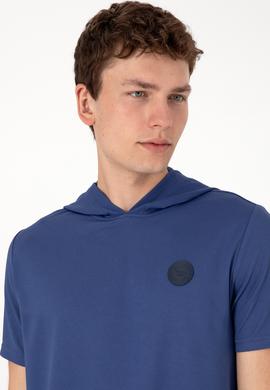 Erkek Regular Fit Bisiklet Yaka Açık Lacivert Tişört - 50300220018