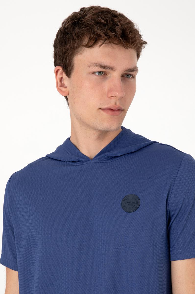 Erkek Regular Fit Bisiklet Yaka Açık Lacivert Tişört
