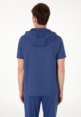 Erkek Regular Fit Bisiklet Yaka Açık Lacivert Tişört - 50300220018