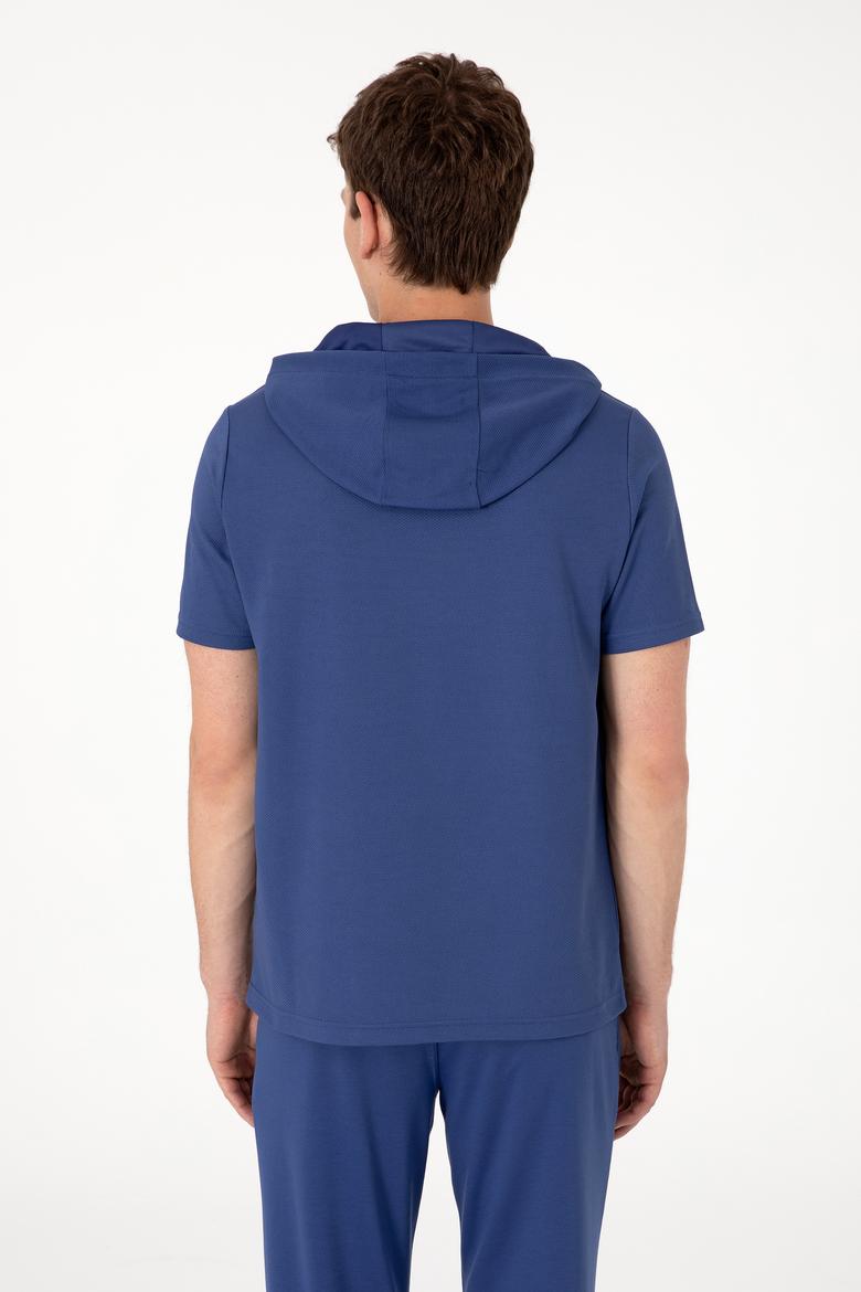 Erkek Regular Fit Bisiklet Yaka Açık Lacivert Tişört - 50300220018