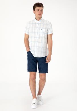 Erkek İndigo Kısa Kollu Gömlek - 50300212006