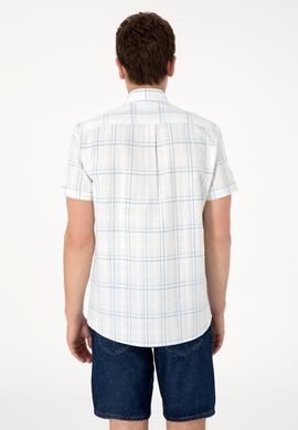 Erkek İndigo Kısa Kollu Gömlek - 50300212006