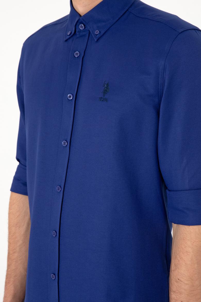 Erkek Mavi Uzun Kollu Basic Gömlek - 50298009113