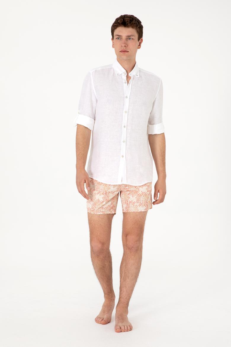 Erkek Turuncu Deniz Şortu