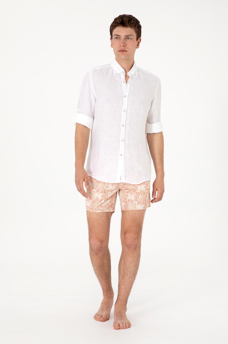 Erkek Turuncu Deniz Şortu