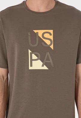 Erkek Comfort Fit Bisiklet Yaka Vizon Tişört - 50299882020