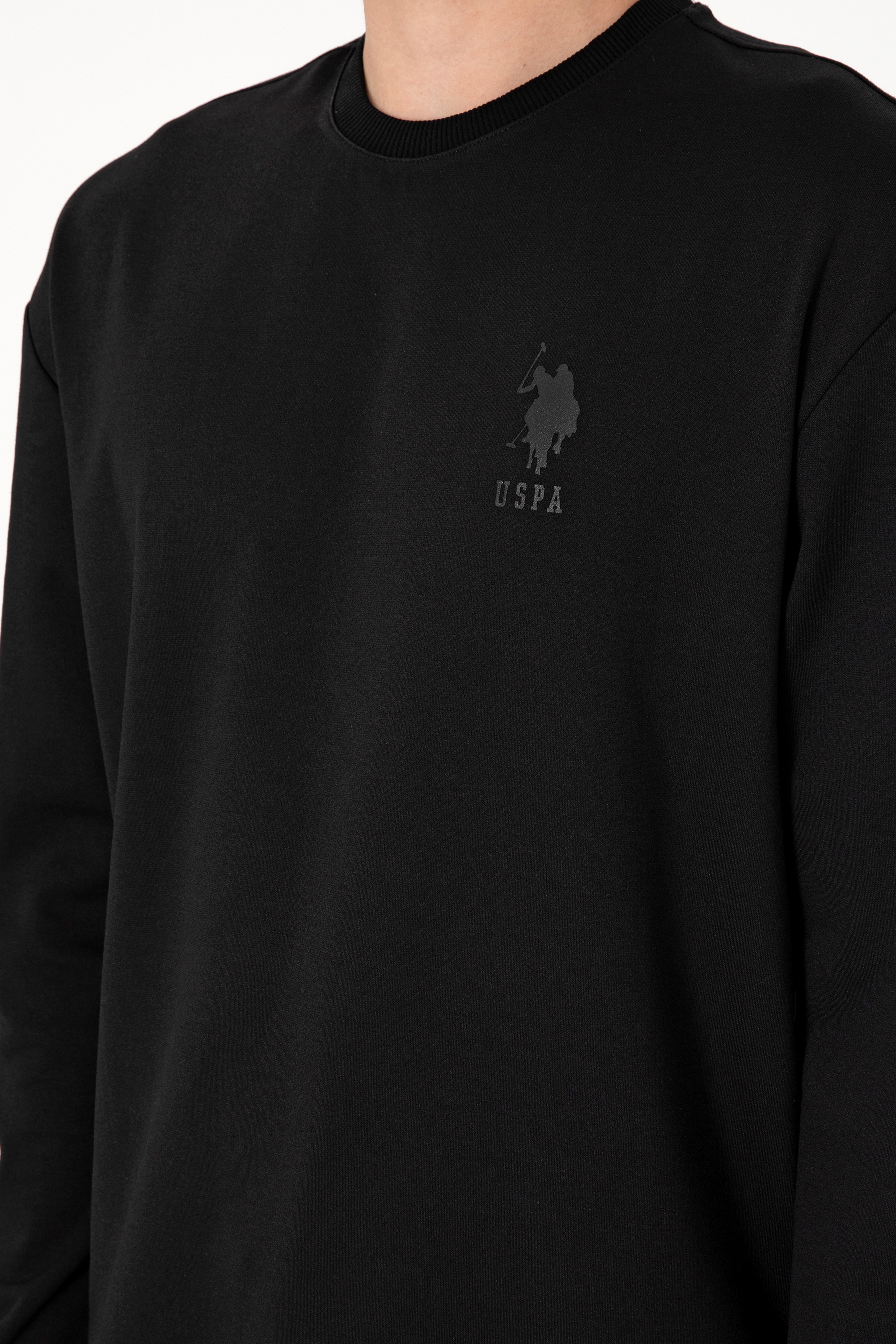 Erkek Siyah Sweatshirt - Image 7