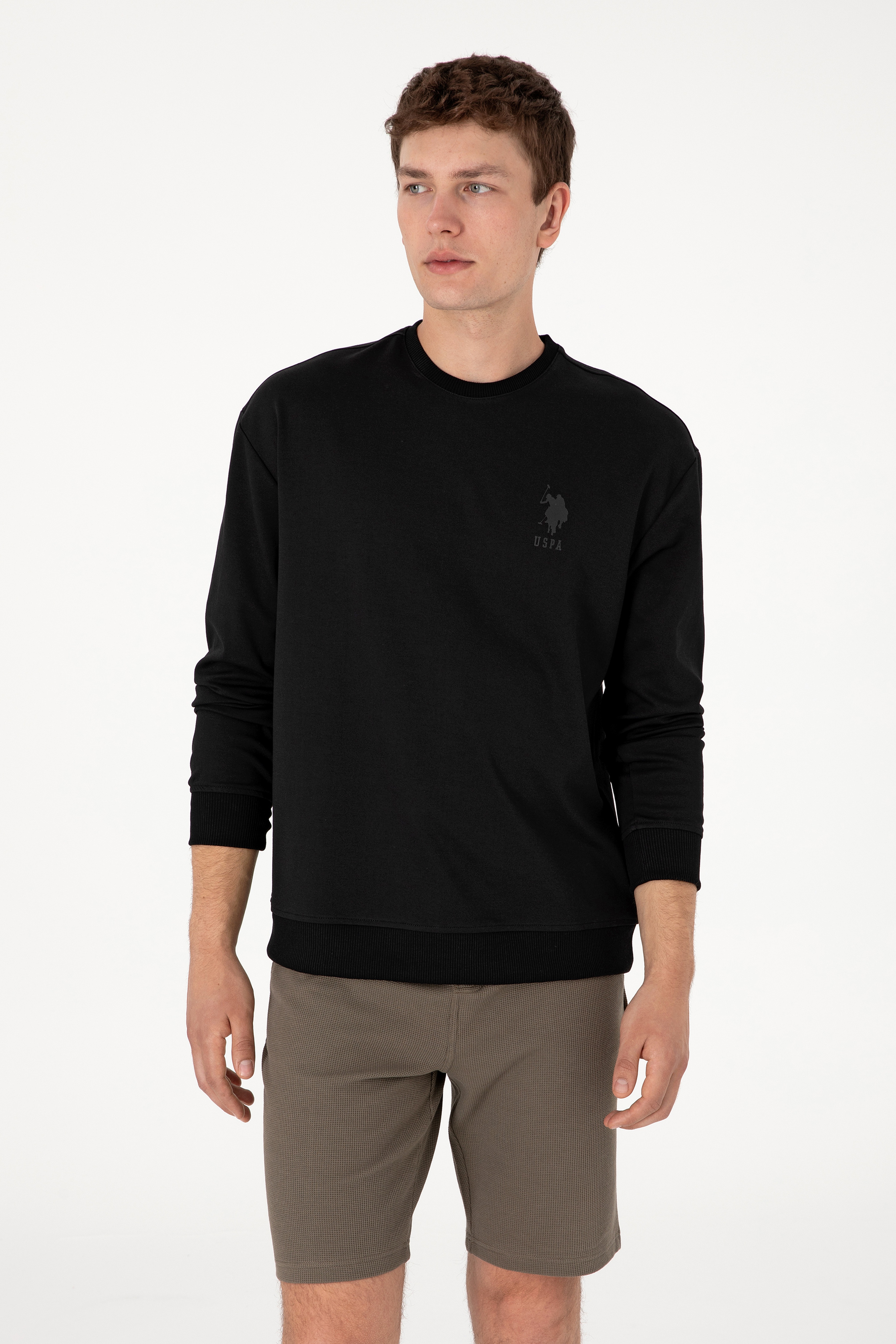 Erkek Siyah Sweatshirt - Image 3