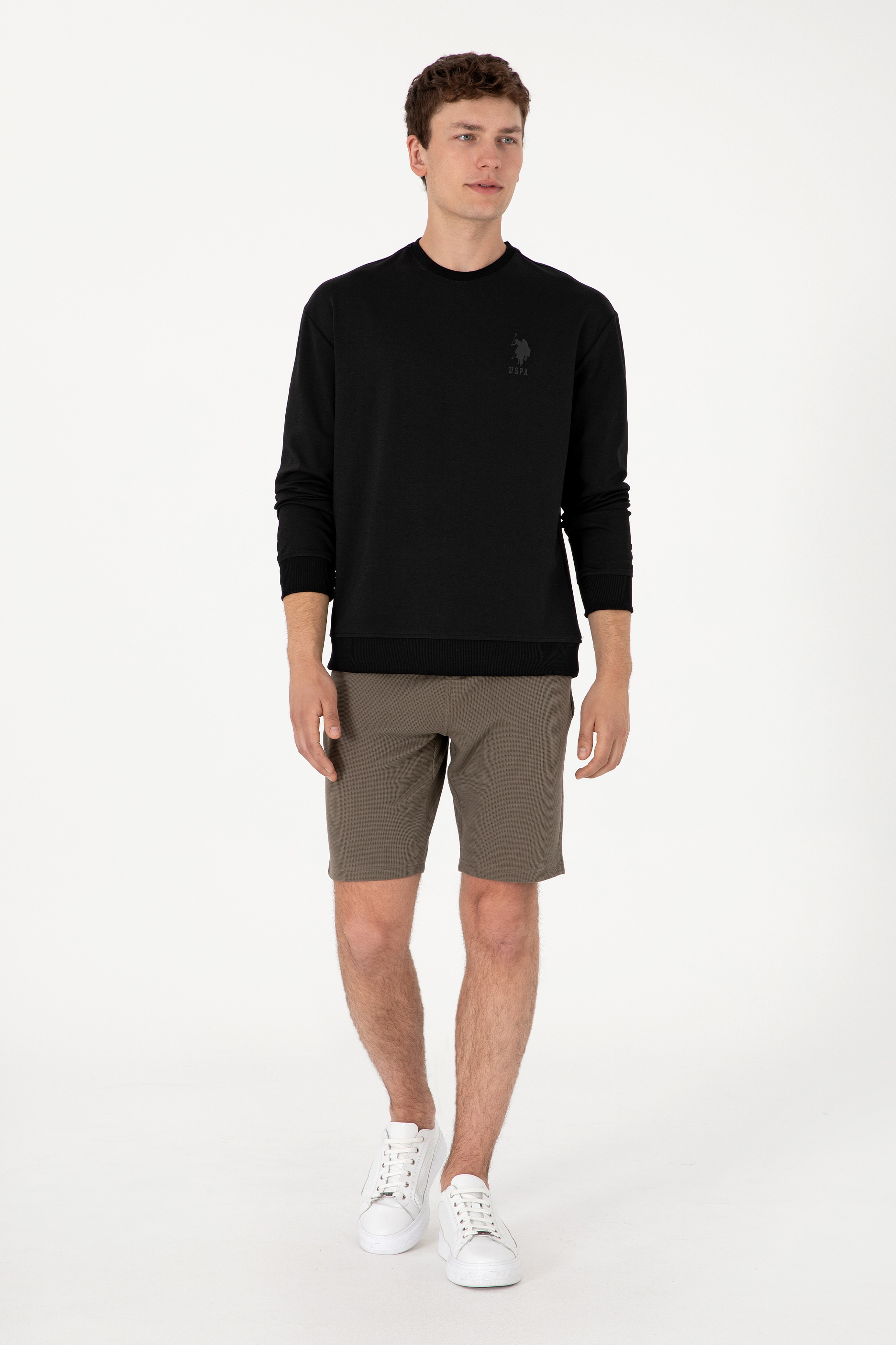 Erkek Siyah Sweatshirt - Image 4