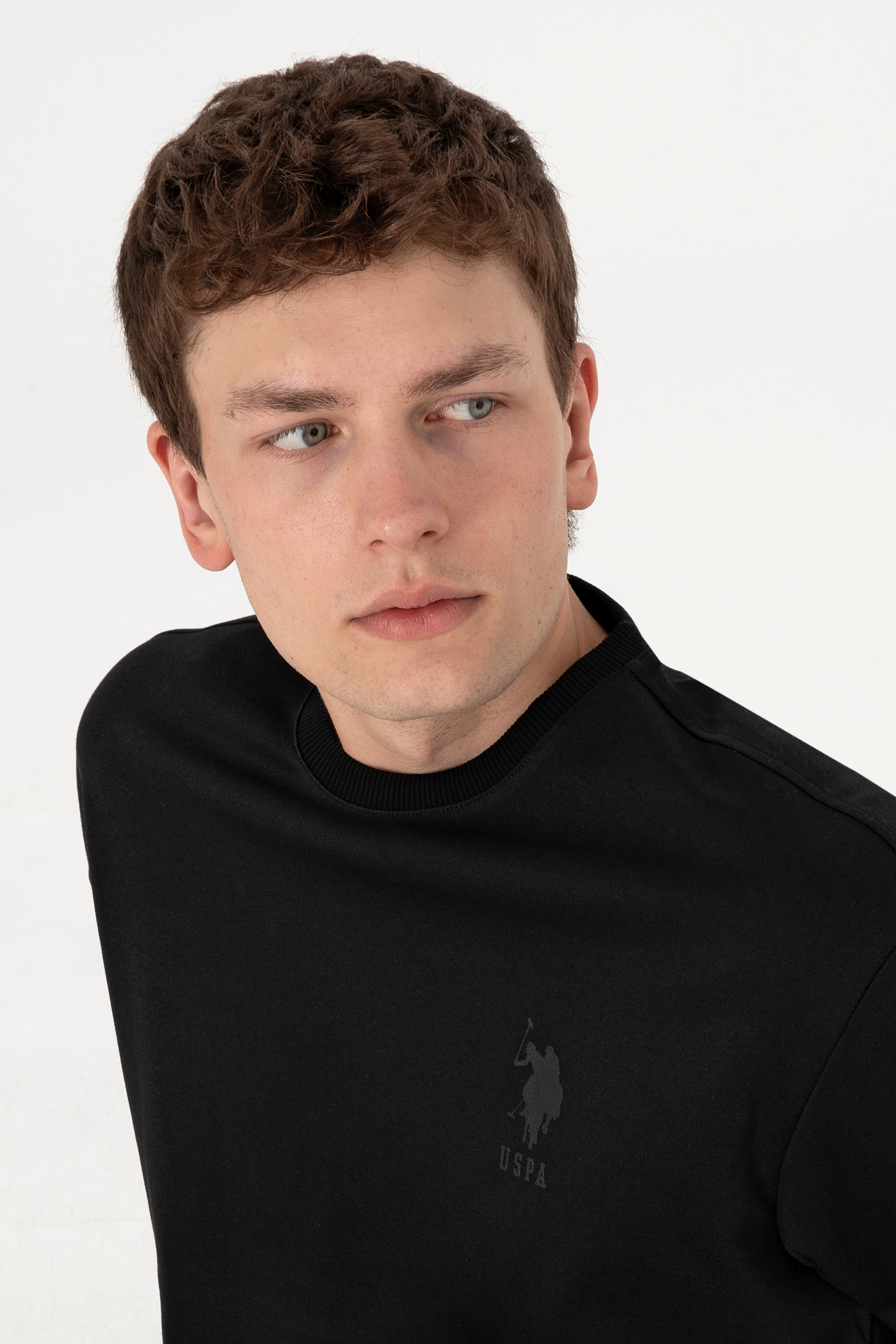 Erkek Siyah Sweatshirt - Image 2