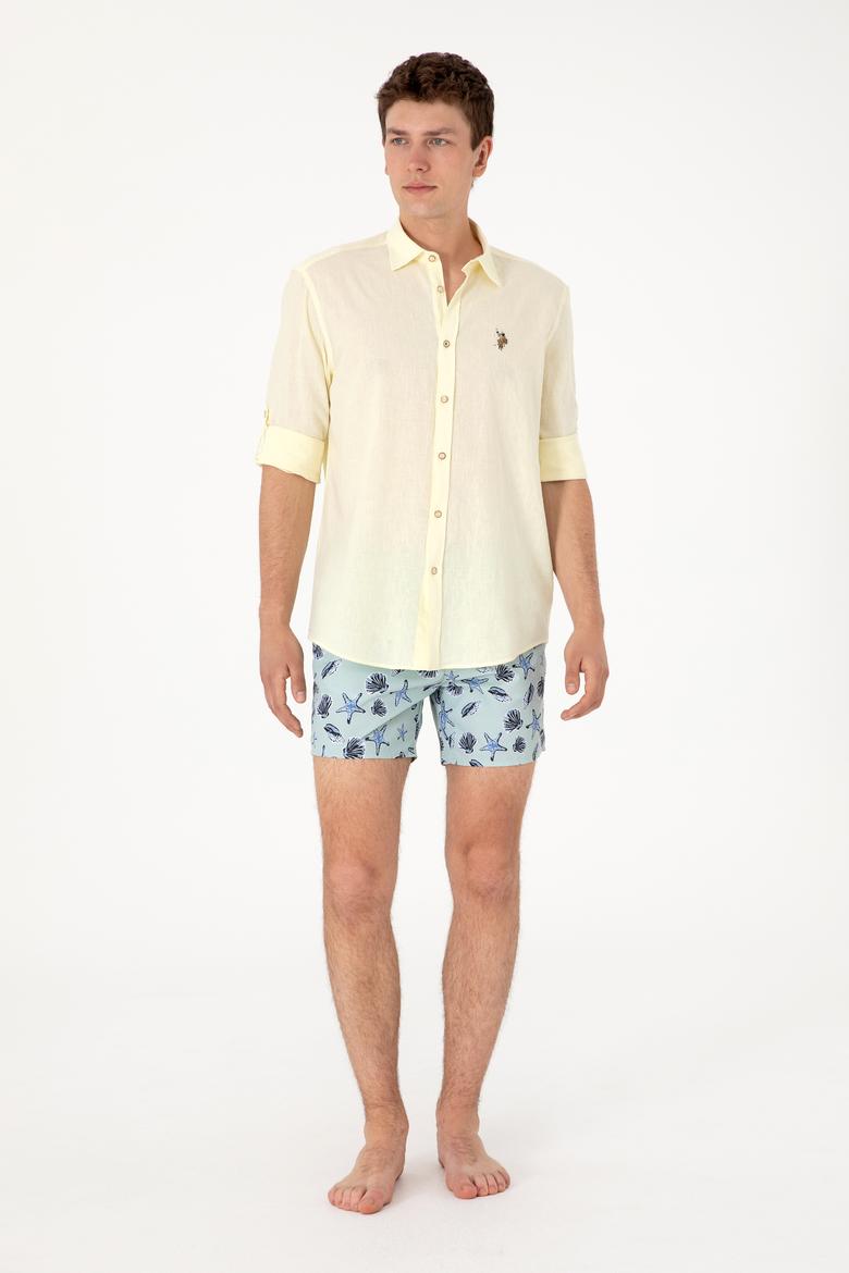 Erkek Su Yeşili Deniz Şortu