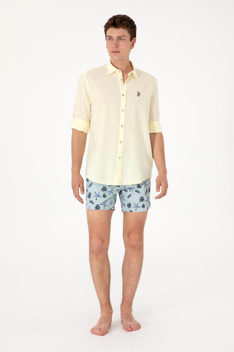 Erkek Su Yeşili Deniz Şortu