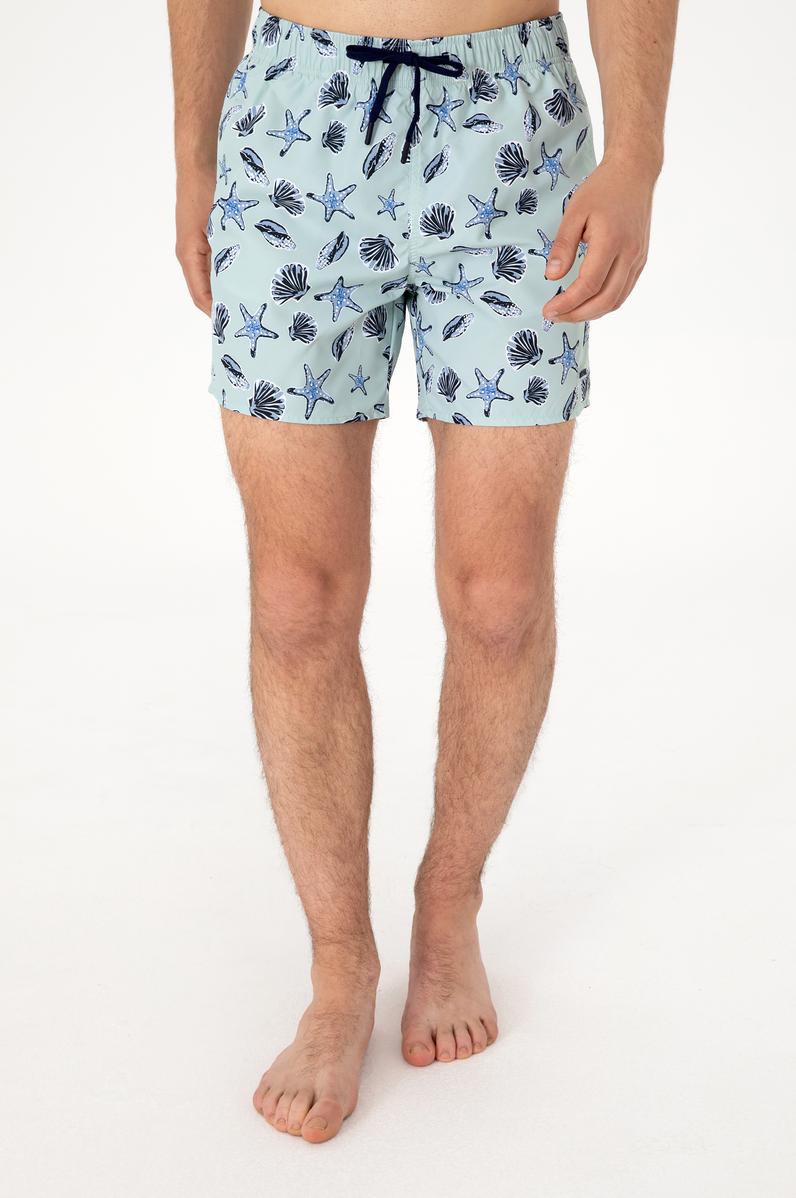 Erkek Su Yeşili Deniz Şortu