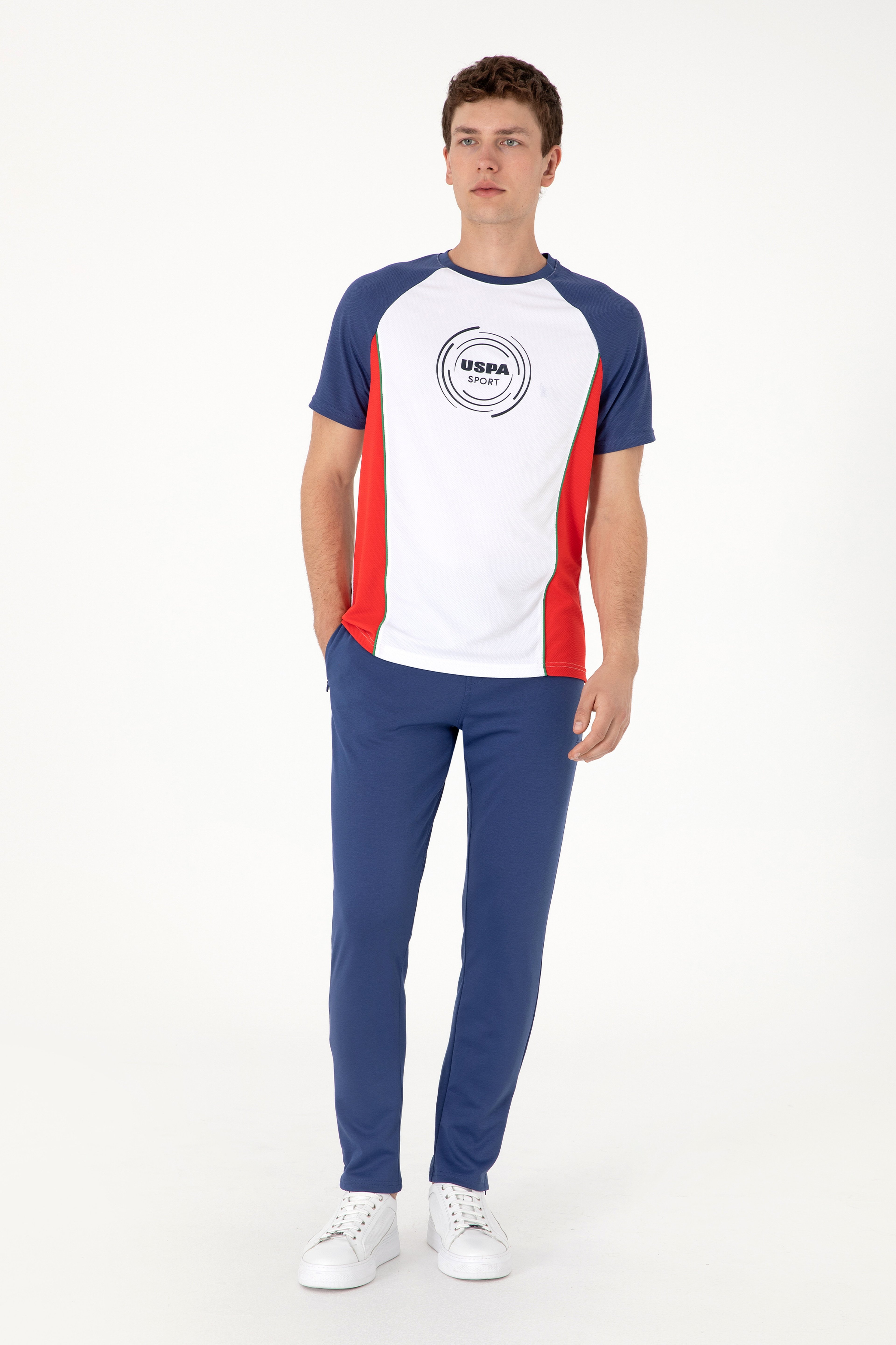 Erkek Regular Fit Bisiklet Yaka Kırmızı Tişört - Image 4