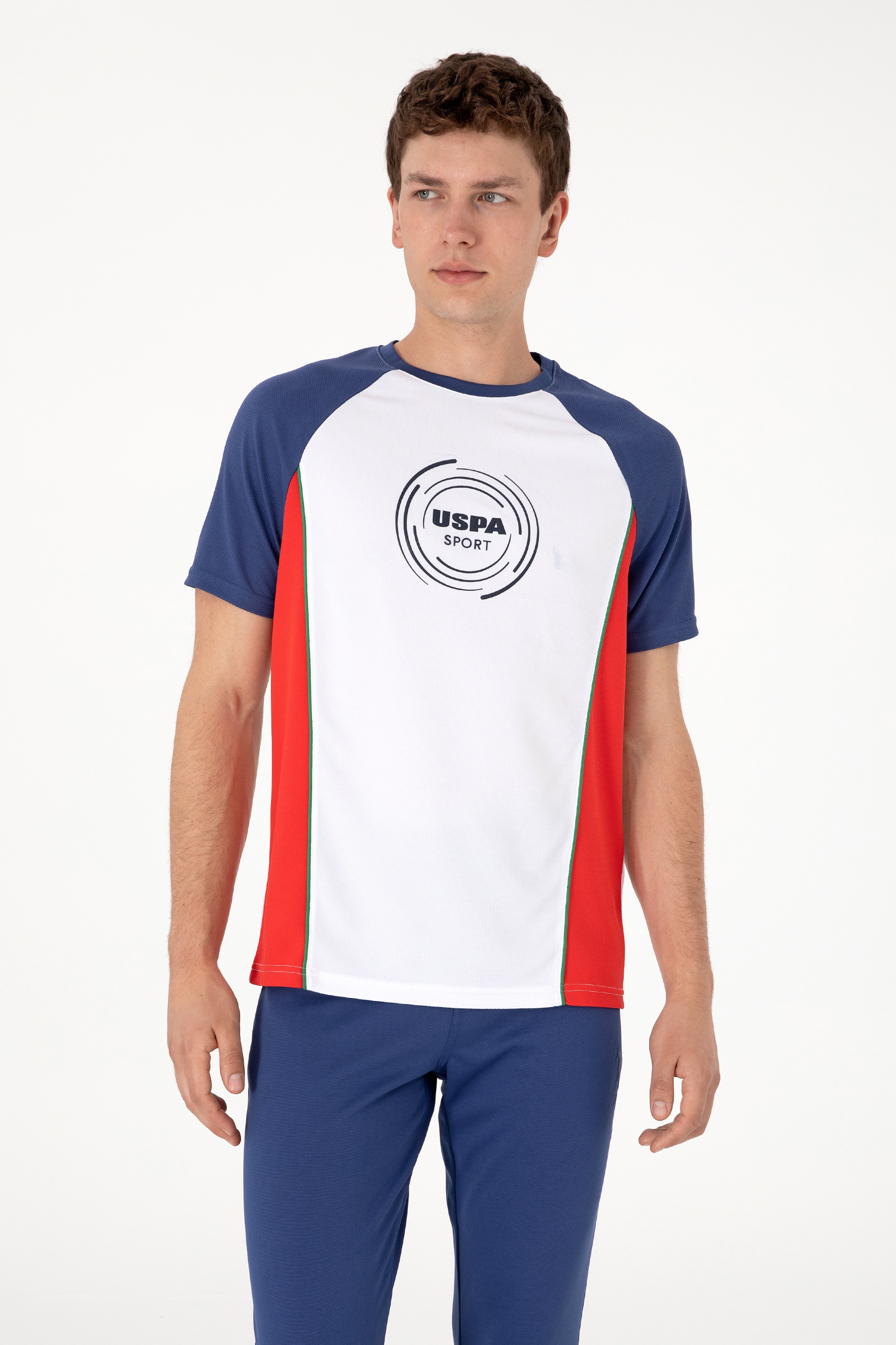 Erkek Regular Fit Bisiklet Yaka Kırmızı Tişört - Image 3