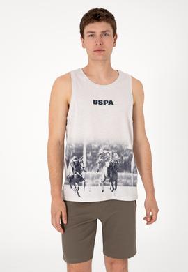 Erkek Regular Fit Bisiklet Yaka Açık Gri Kolsuz Tişört - 50300111001