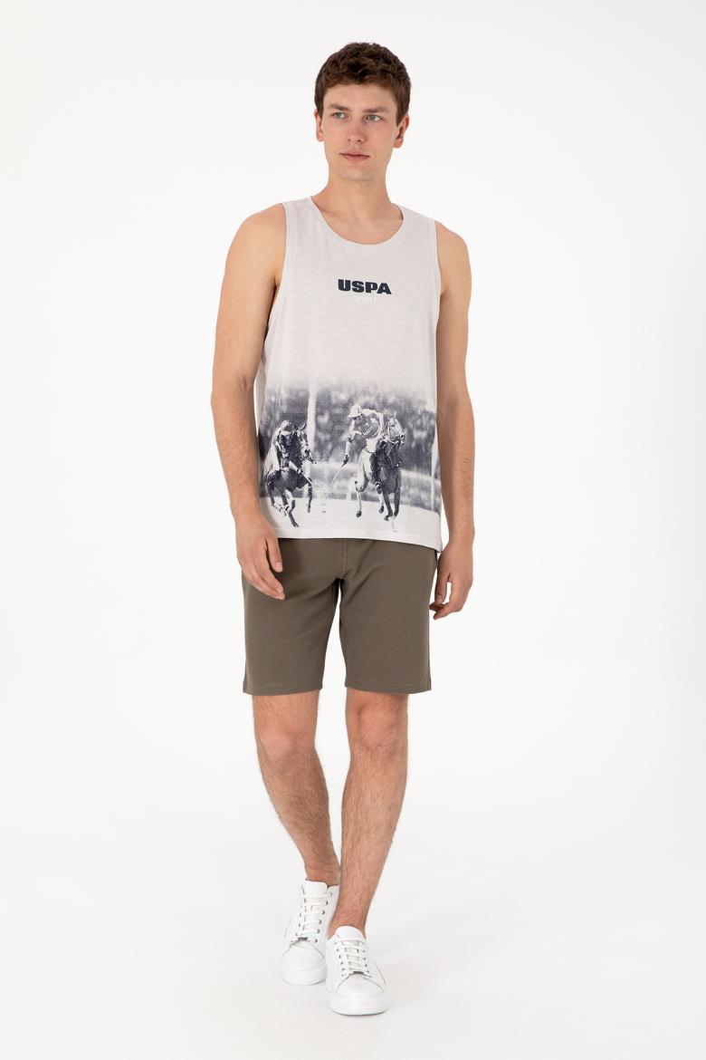 Erkek Regular Fit Bisiklet Yaka Açık Gri Kolsuz Tişört - 50300111001