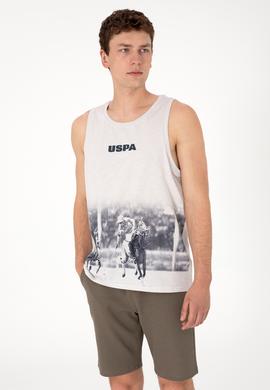 Erkek Regular Fit Bisiklet Yaka Açık Gri Kolsuz Tişört - 50300111001