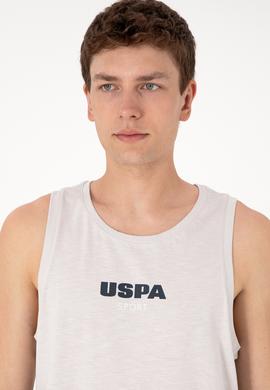 Erkek Regular Fit Bisiklet Yaka Açık Gri Kolsuz Tişört - 50300111001