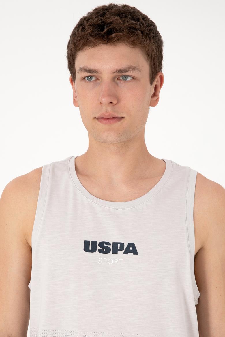 Erkek Regular Fit Bisiklet Yaka Açık Gri Kolsuz Tişört - 50300111001