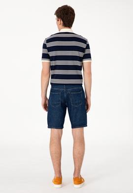 Erkek Koyu Mavi Jean Şort - 50304382007