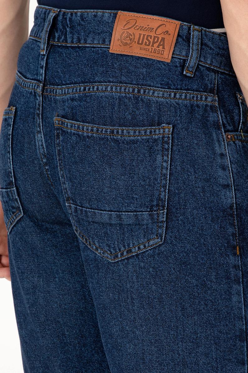 Erkek Koyu Mavi Jean Şort