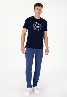 Erkek Regular Fit Bisiklet Yaka Lacivert Tişört - 50300261028